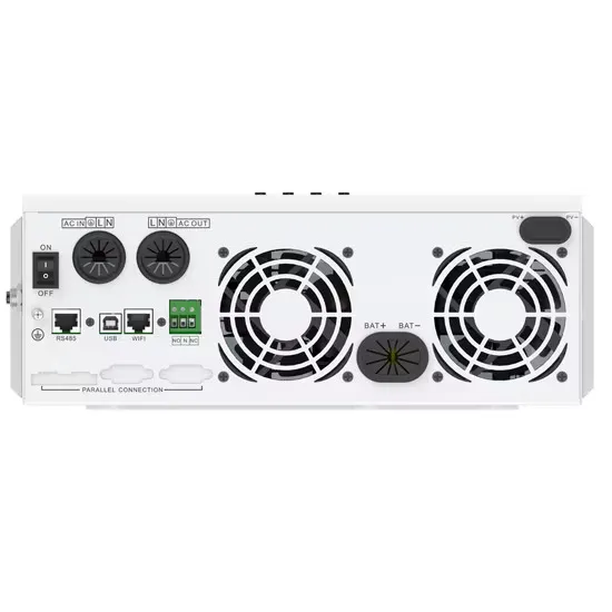 How much V does the base station power module output 